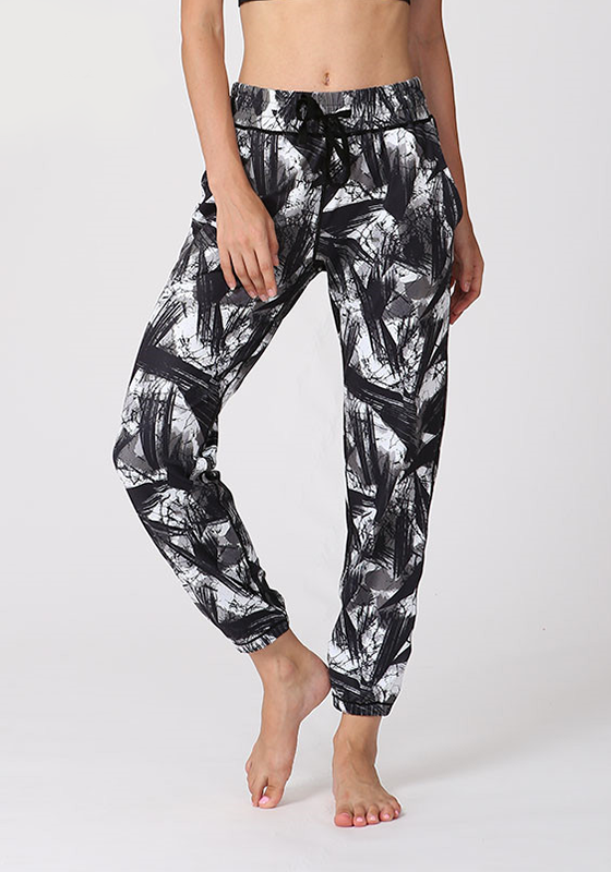 Print Mesh Loose Yoga Pants Print Mesh Loose Yoga Pants