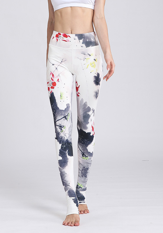 Flower Print Elastic Pants Flower Print Elastic Pants